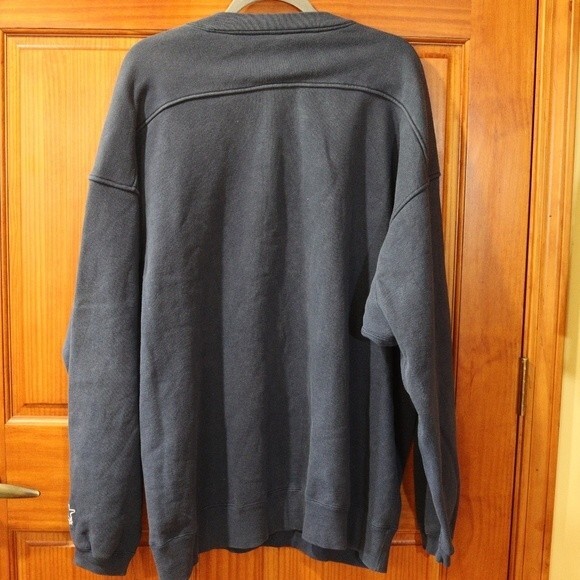 Starter Navy Blue Vintage 90s Streetwear Pullover Sweatshirt XXL Chest Logo - Picture 8 of 11